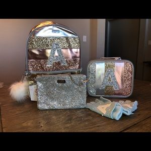 Justice initial A backpack bundle